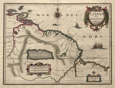 Zuid-Amerika Guyana's - WJ en J Blaeu - 1640