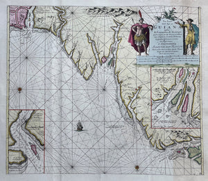 Zuid-Amerika Guyana Zeekaart South America - J van Keulen / CJ Vooght - 1684