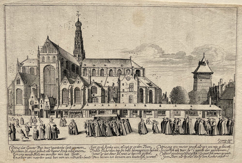 Haarlem Grote of St-Bavokerk - Jan van de Velde II - 1628