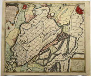 Haarlemmermeer - M Bolstra De grootfoliokaart atlas Rijnland Dou & Van Broeckhuysen - 1746