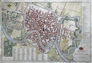 Haarlem Stadsplattegrond - WC van Baarsel / FJ Nautz - 1829