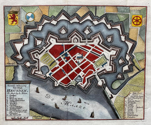 Heusden Stadsplattegrond - I Tirion - ca. 1747