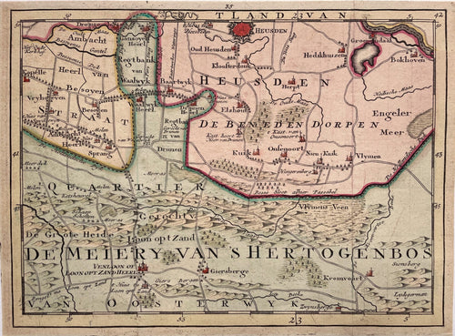 Noord-Brabant Heusden Drunen Waalwijk Kaatsheuvel - P Schenk - circa 1748