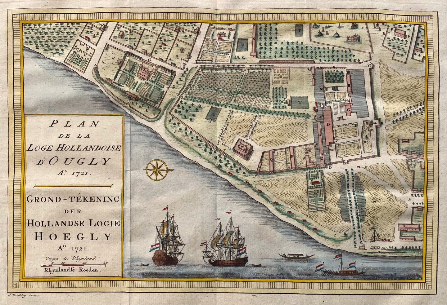 India Chinsurah (Hougly) - J van der Schley / JN Bellin - circa 1757