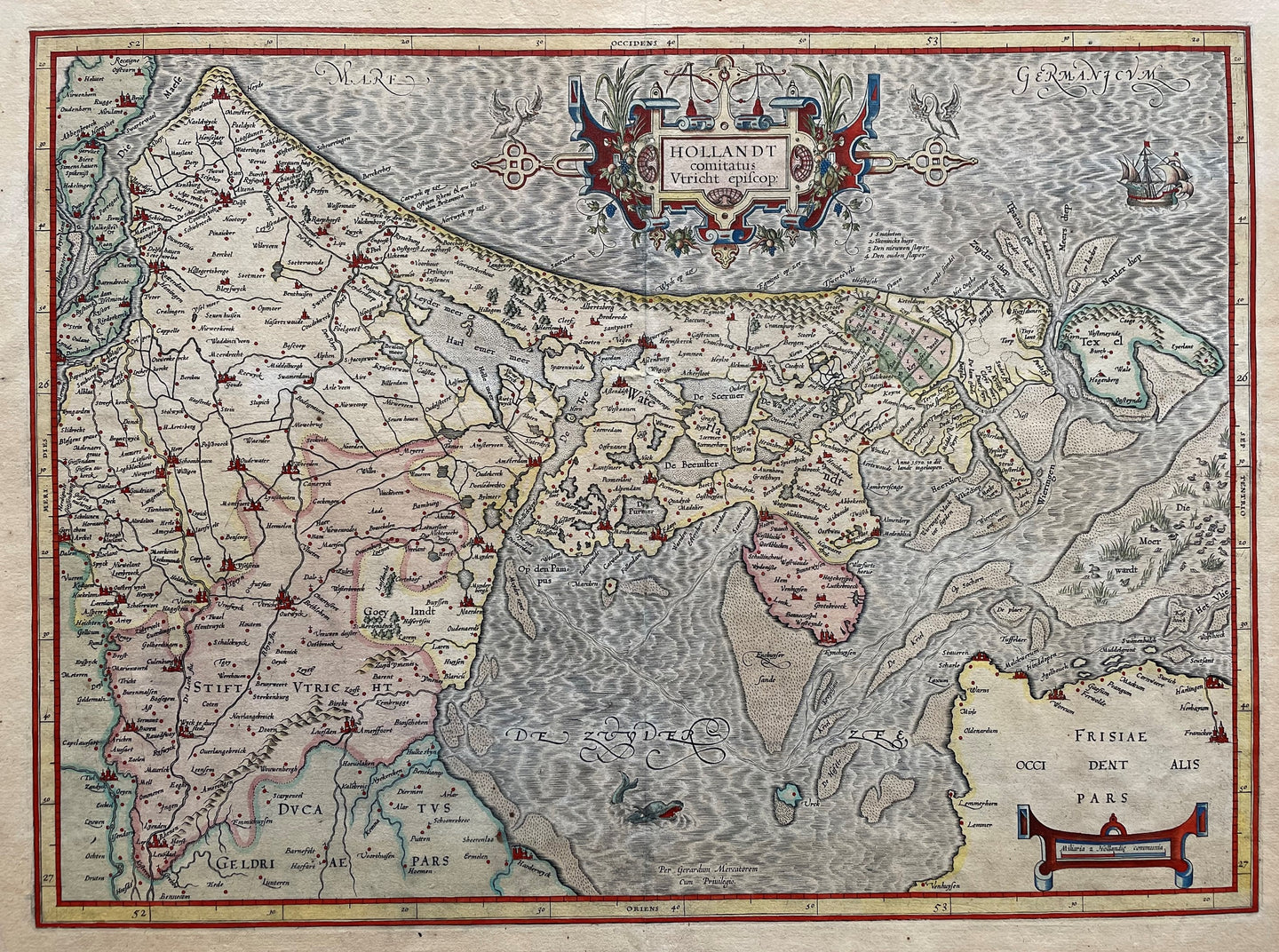 Holland - G Mercator / J Hondius - 1606