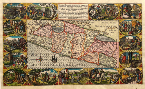 Israël Heilige Land Twaalfstammenrijk Israel Holy Land - Petrus Plancius - circa 1604
