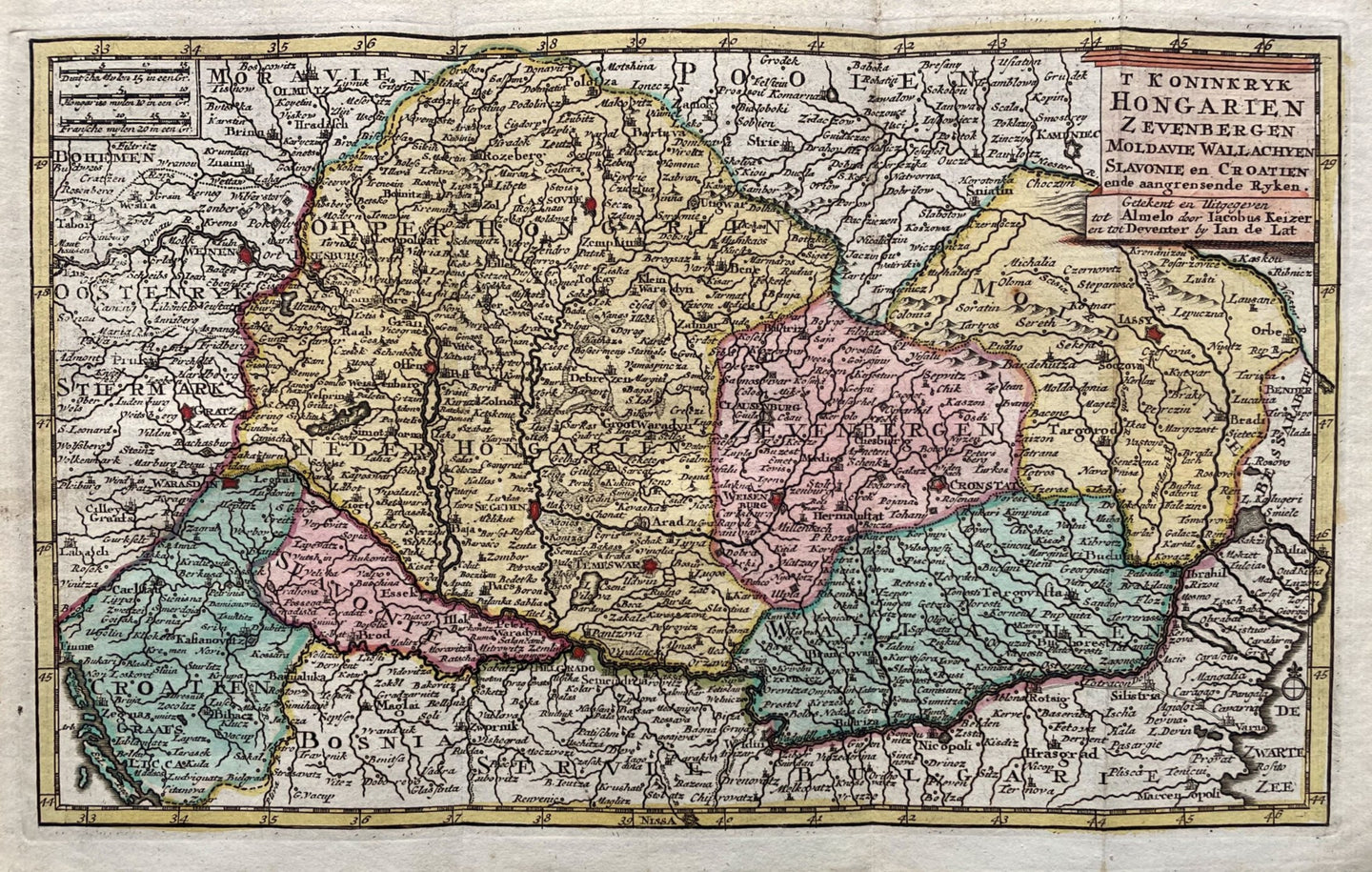 Hongarije Balkan Hungary Balkans - J Keizer / J de Lat - 1747