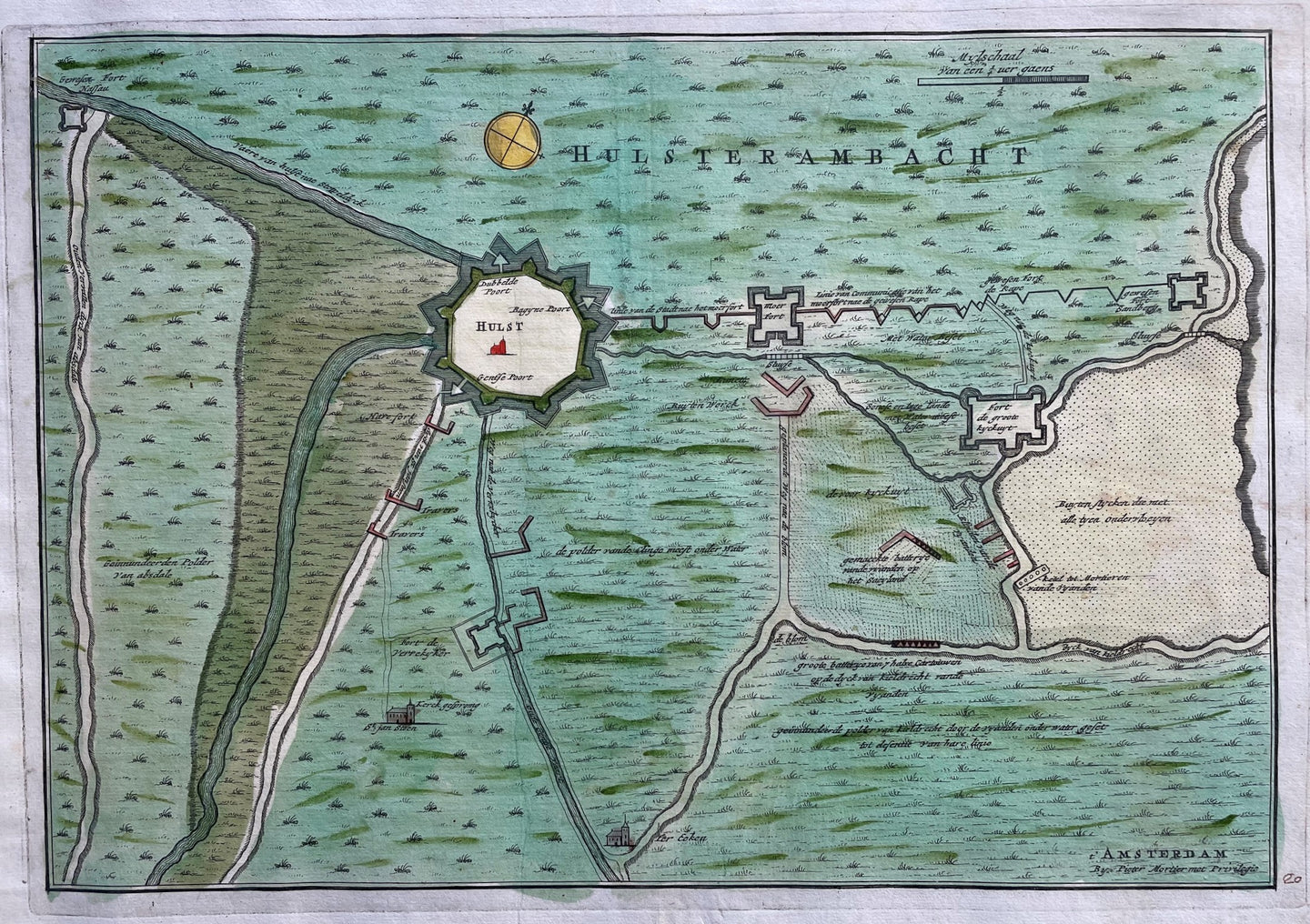 Hulst en omgeving - P Mortier - 1700