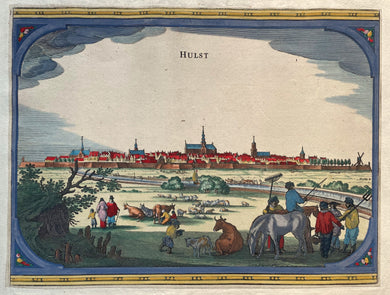 Hulst Gezicht op de stad - PH Schut / N Visscher - 1660