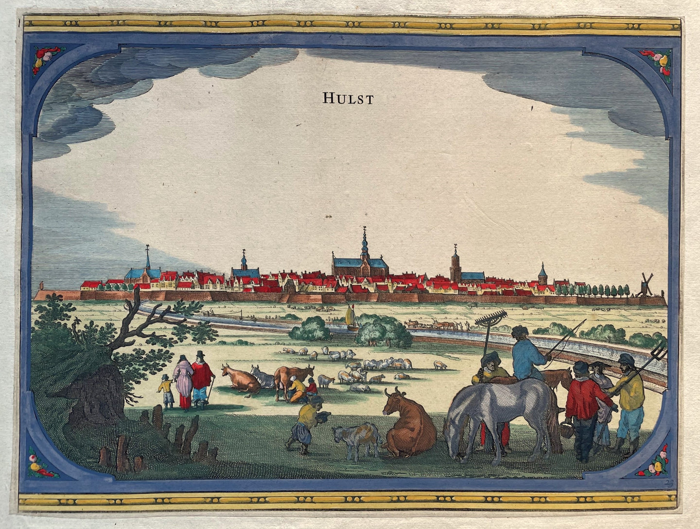 Hulst Gezicht op de stad - PH Schut / N Visscher - 1660