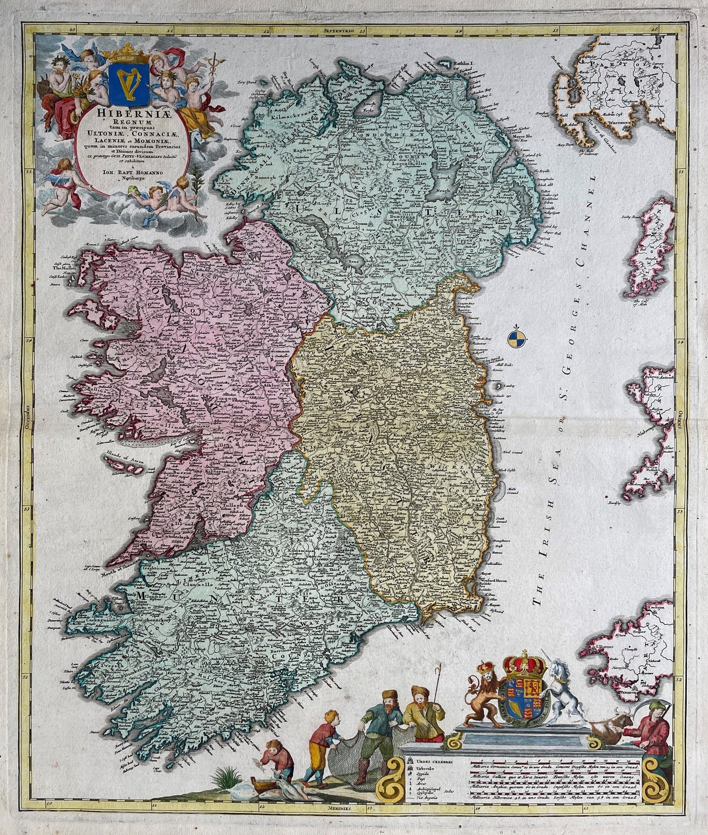 Ierland British Isles Ireland - JB Homann - circa 1720