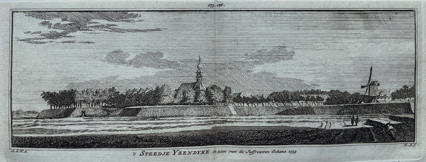 IJzendijke Profielgezicht - H Spilman - ca. 1750