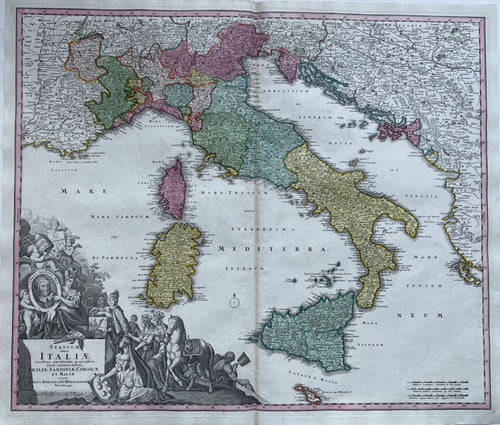 Italië Italy - JB Homann - circa 1720