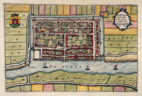 Leerdam Stadsplattegrond - J Blaeu - 1649