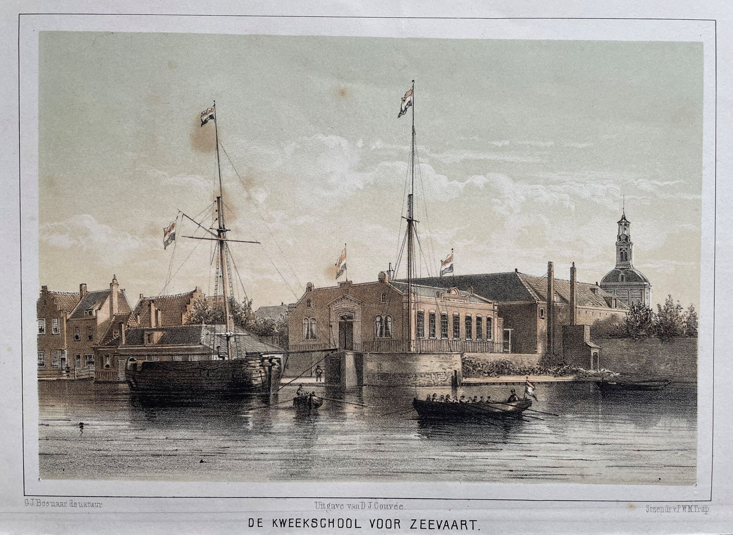 Leiden Kweekschool voor Zeevaart - GJ Bos / PWM Trap / DJ Couvée - ca 1859
