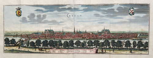 Leiden Aanzicht van de stad Vogelvlucht- C Merian - 1659