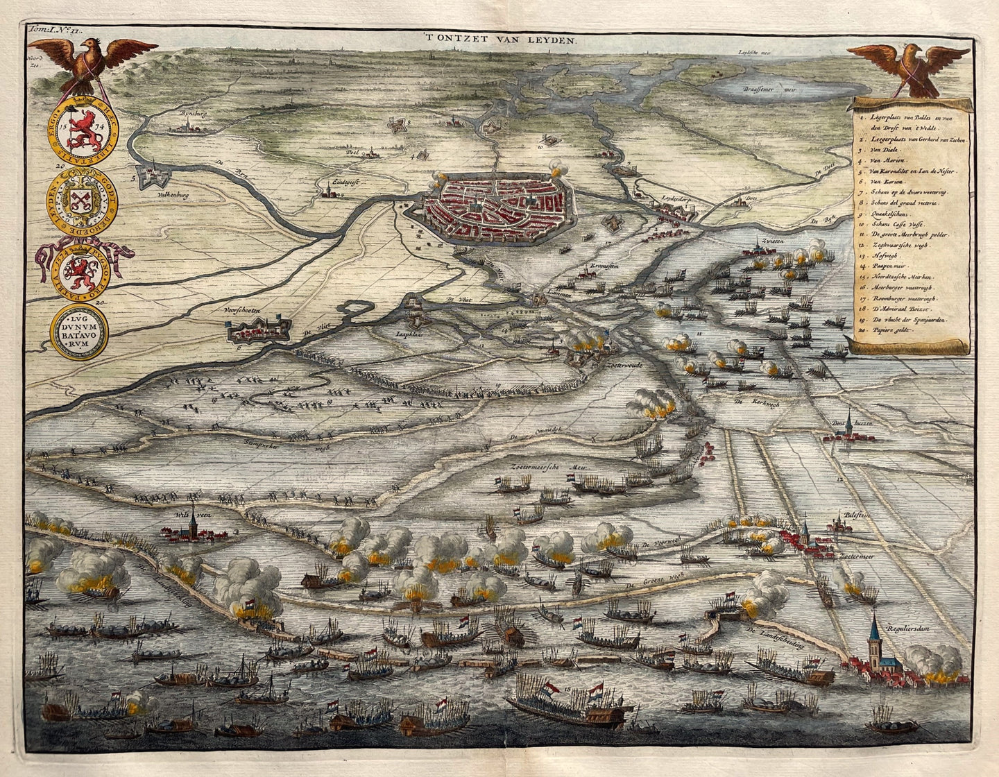 Leiden 't Ontzet van Leyden' - Jan Luyken - 1677
