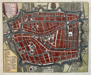 Leiden Stadsplattegrond - I Tirion - 1742