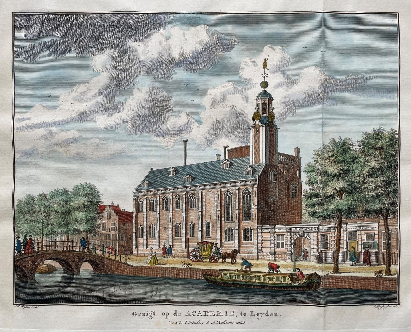 Leiden Academiegebouw - A Delfos / F van Mieris - 1763