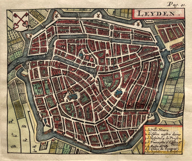 Leiden Stadsplattegrond - H Wetstein - 1697