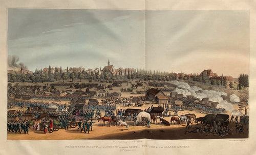 Duitsland Leipzig Terugtrekking Franse troepen Germany - R Bowyer - 1816