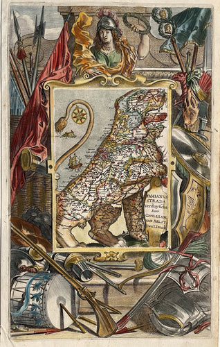 17 provinciën Leo Belgicus - F Strada - 1645