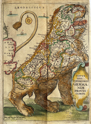 17 provinciën Leo Belgicus - F Strada - 1643