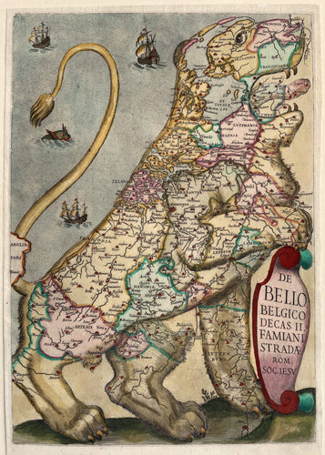 17 provinciën Leo Belgicus - F Strada / F Corbelletti Heirs - 1647