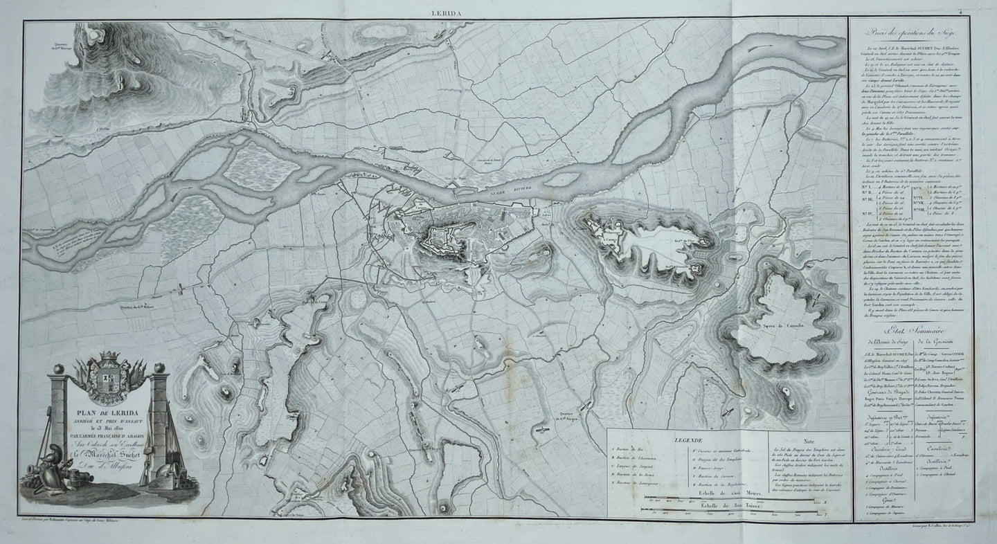Spanje Lerida Spain - Marechal Suchet / Adolphe Bossange - 1828