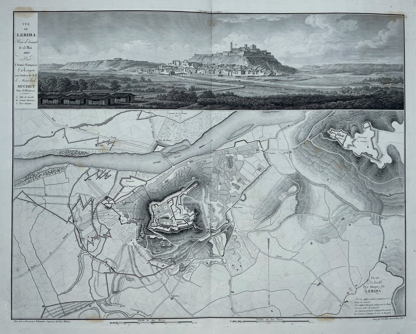 Spanje Lerida Spain - Marechal Suchet / Adolphe Bossange - 1828