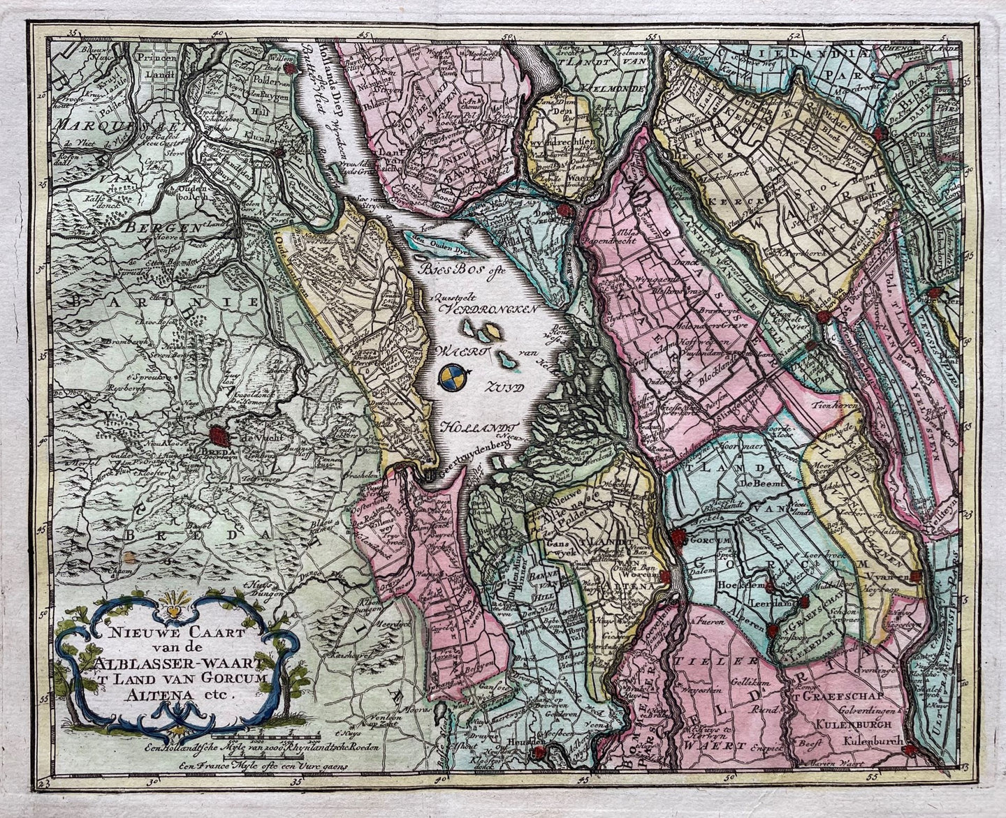 Zuidoost Holland met regio Biesbosch - H de Leth - 1740