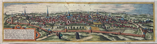 België Leuven Belgium - G Braun & F Hogenberg - circa 1599