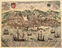 Afbeelding in Gallery-weergave laden, Portugal Lissabon Lisbon - G Braun &amp; F Hogenberg - circa 1600