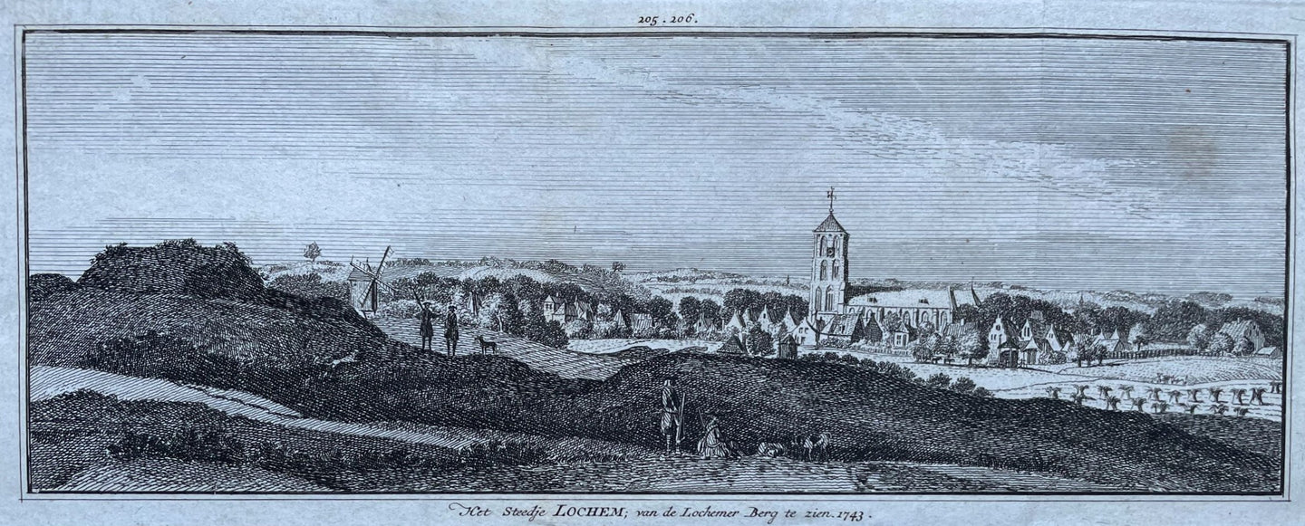 Lochem Gezicht op de stad - H Spilman - ca. 1750