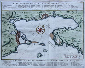 Canada Louisburg Nova Scotia - JN Bellin / Arkstee & Merkus - circa 1756
