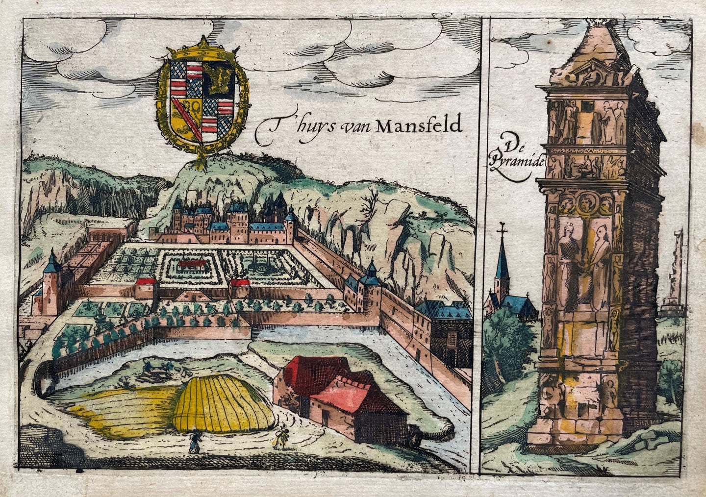 Luxemburg Paleis La Fontaine (Mansfeld) Luxembourg - L Guicciardini - 1613