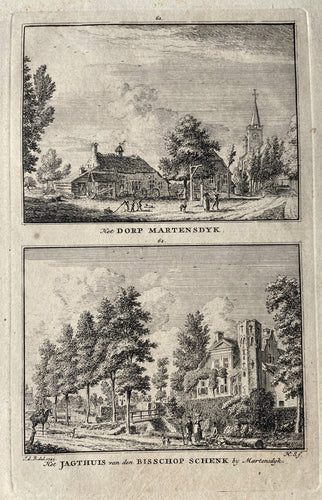 Maartensdijk Dorp en Jachthuis - H Spilman - ca. 1750