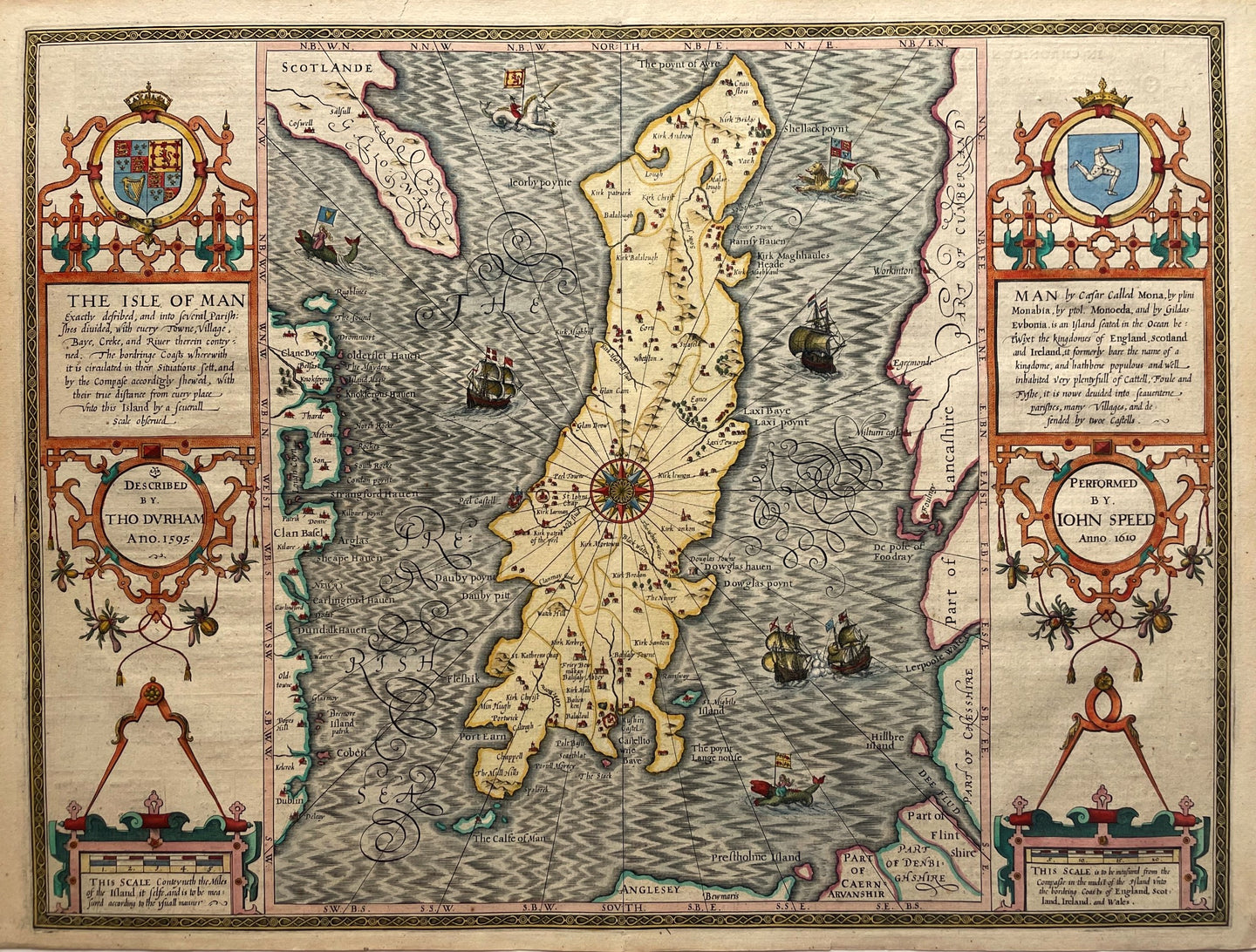 Britse Eilanden Isle of Man British Isles - John Speed - circa 1620.