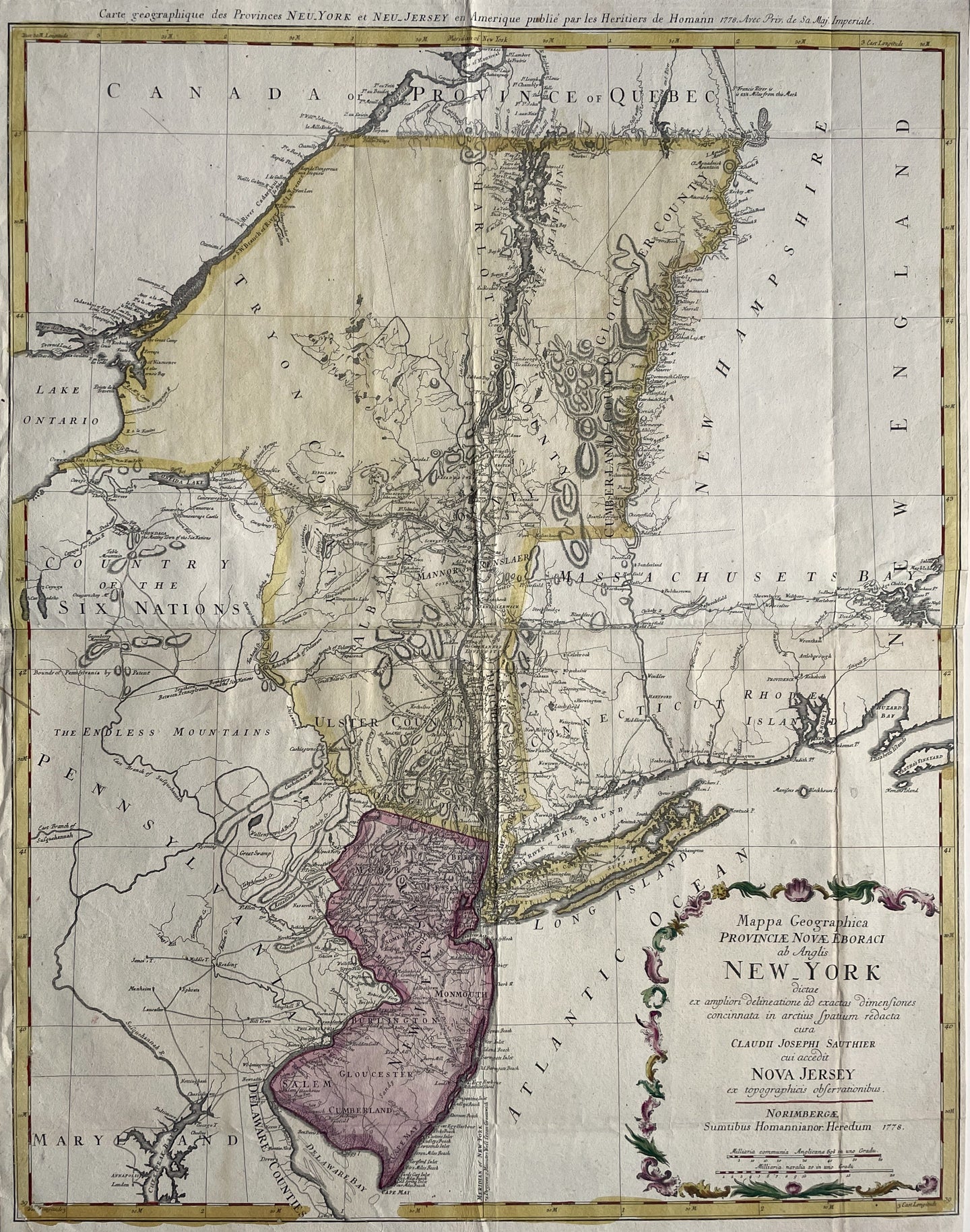Verenigde Staten New York New Jersey United States - Homann Heirs / Claude Joseph Sauthier - 1778