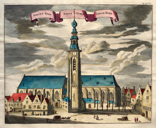 Middelburg Abdijtoren met kerken Lange Jan - M Smallegange - 1696