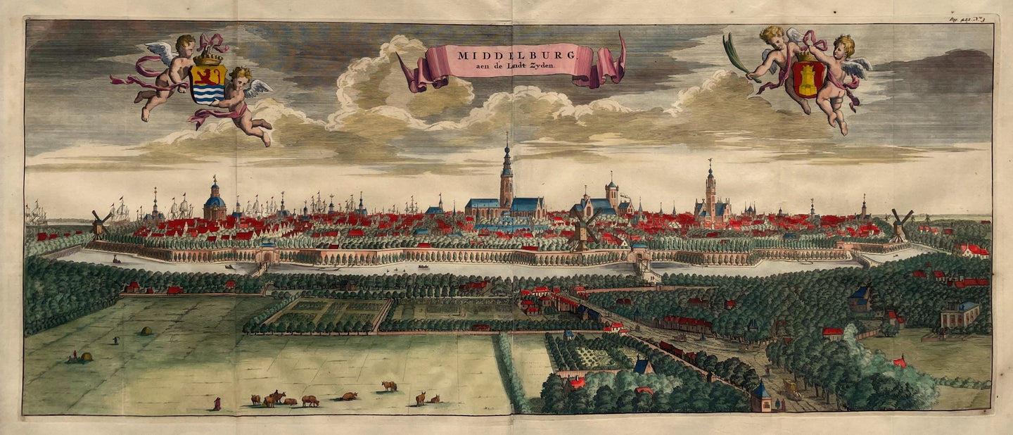 Middelburg Panorama: aen de Landt Zyden - M Smallegange - 1696