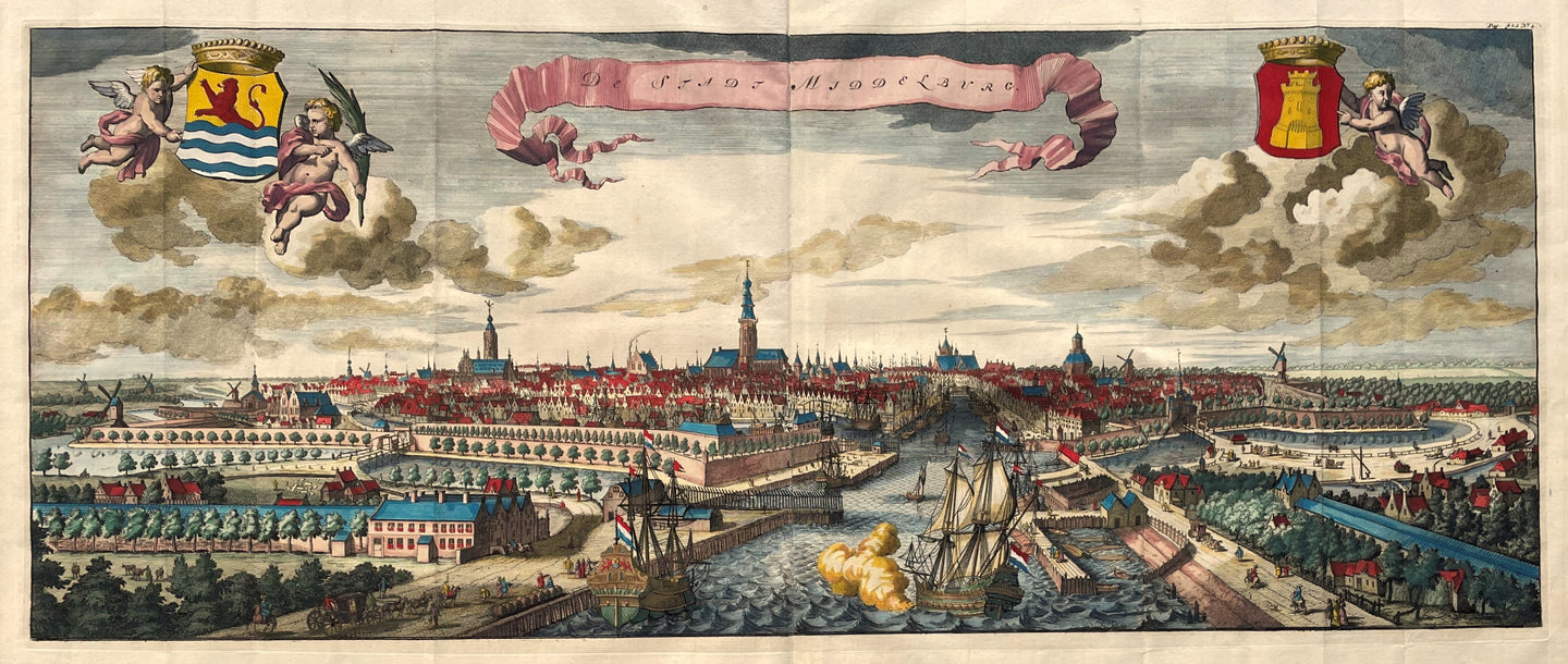 Middelburg Aanzicht 'De Stadt Middelburg' - M Smallegange - 1696