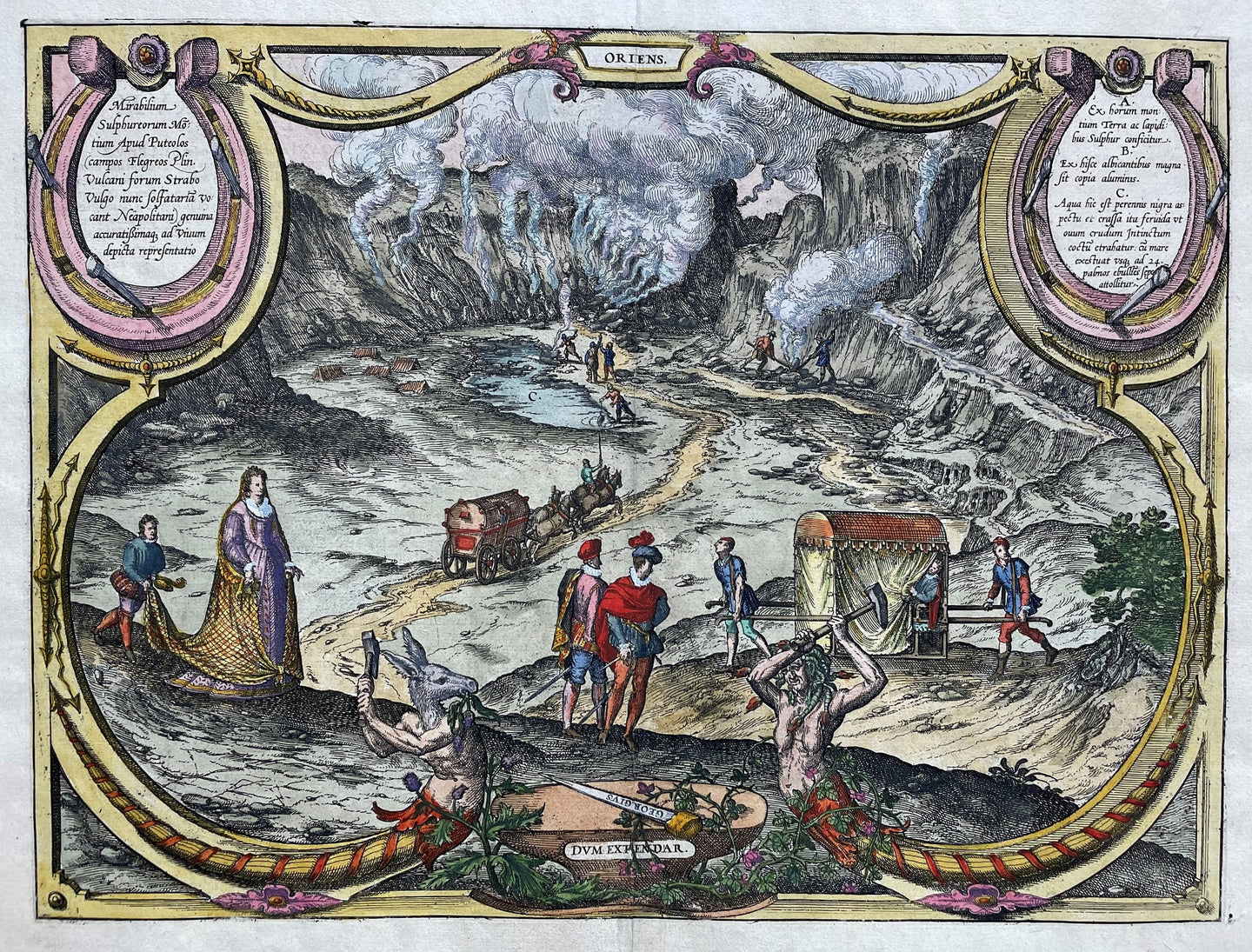 Italië Pozzuoli Solfatara Campi Flegrei Italy - G Braun & F Hogenberg - 1581