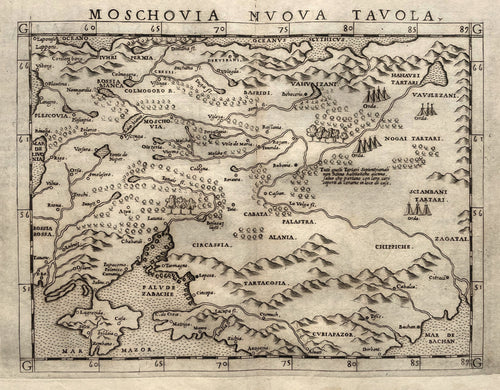 Rusland European Russia - Girolamo Ruscelli - 1561