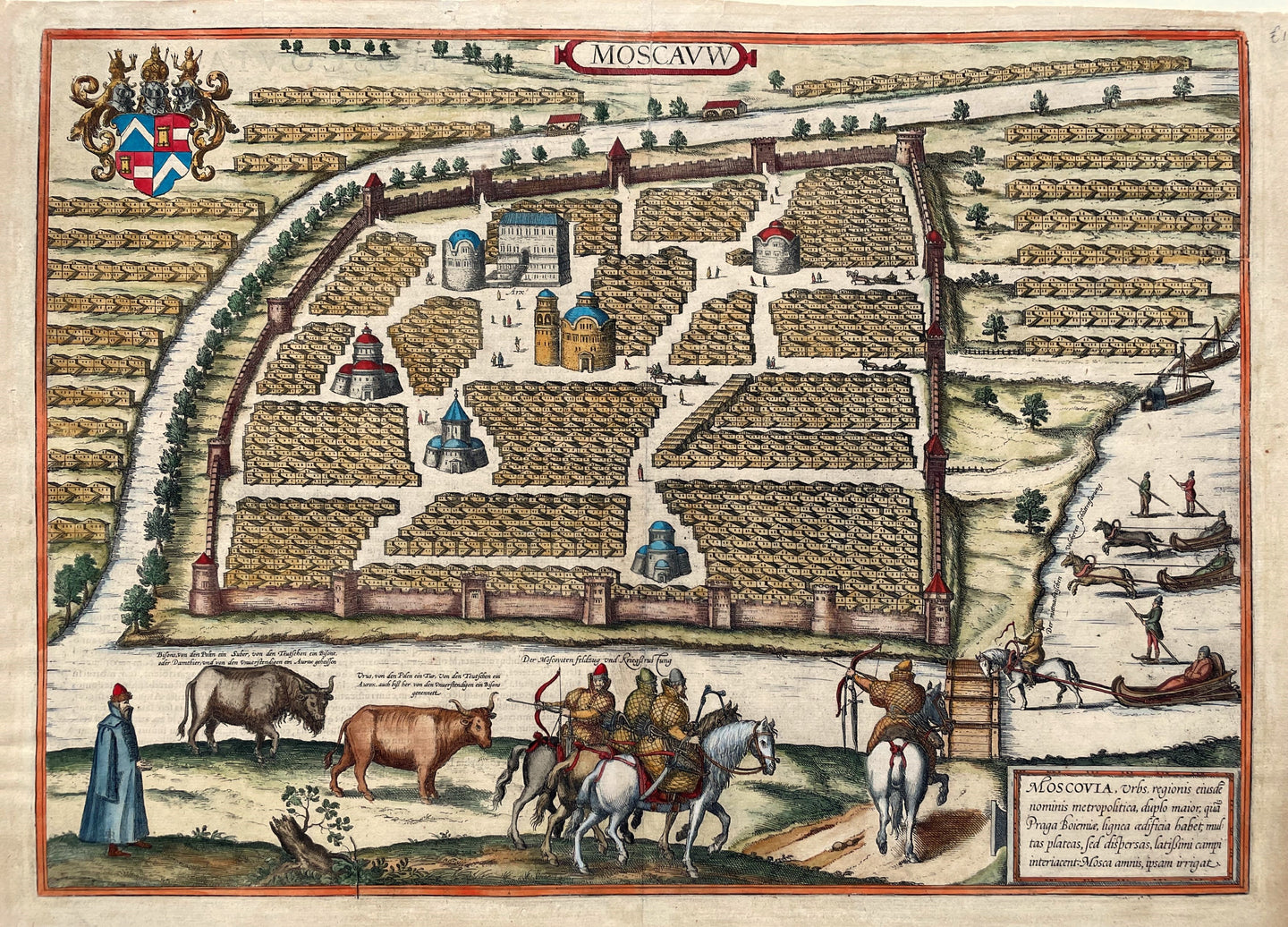 Rusland Moskou Russia Moscow - G Braun & F Hogenberg - circa 1590