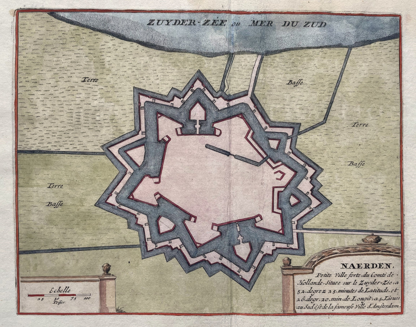 Naarden Plattegrond van de vesting - N de Fer - 1695