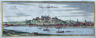 België Namen Belgium Namur Panoramisch aanzicht - C Merian - 1659