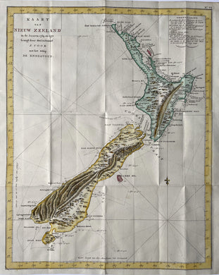 Nieuw-Zeeland New Zealand - J Cook - circa 1797 in de Jaaren 1769 en 1770 bezogt door den Luitenant J Cook met het Schip De Endeavour