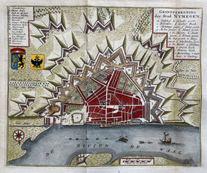 Nijmegen Stadsplattegrond - I Tirion - 1741