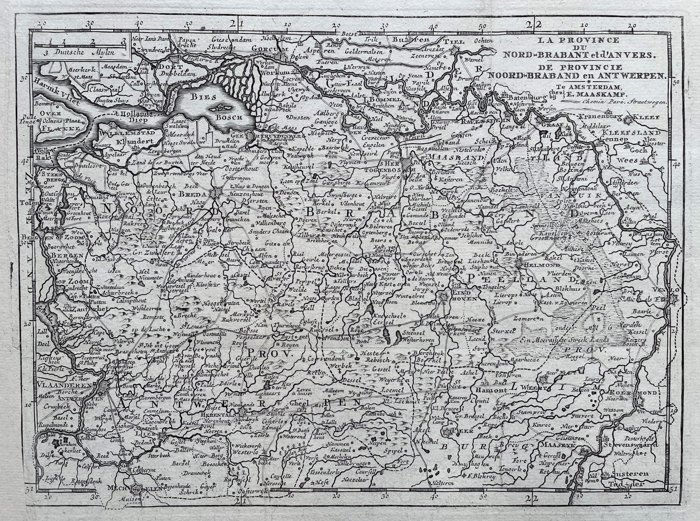 Noord-Brabant België Provincie Antwerpen - Jacob Keizer Evert Maaskamp - 1821